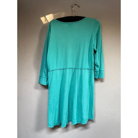 C.M.C by Color Me Cotton Womens Medium 3/4 Sleeve Scoop Neck Hi-Low Tunic Top - Picture 3 of 8